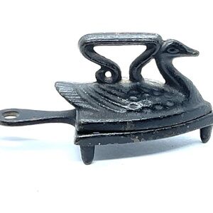 EMIG Swan Cast Iron Sad-Iron & Stand, vintage